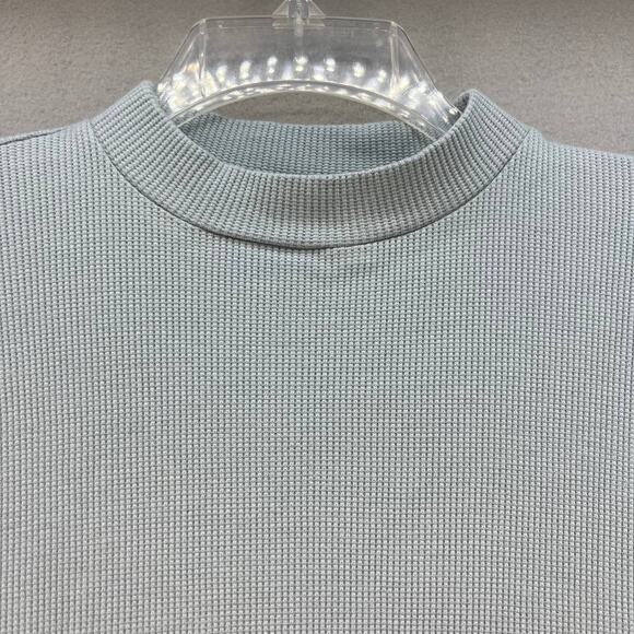 Eileen Fisher Top Women's Size S Gray Waffle Knit Long Sleeve Mock Neck Normcore - Picture 5 of 10